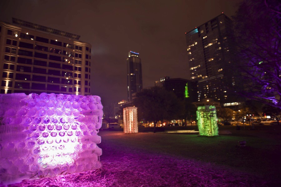 SXSW ECO Installation — Milk jug tower