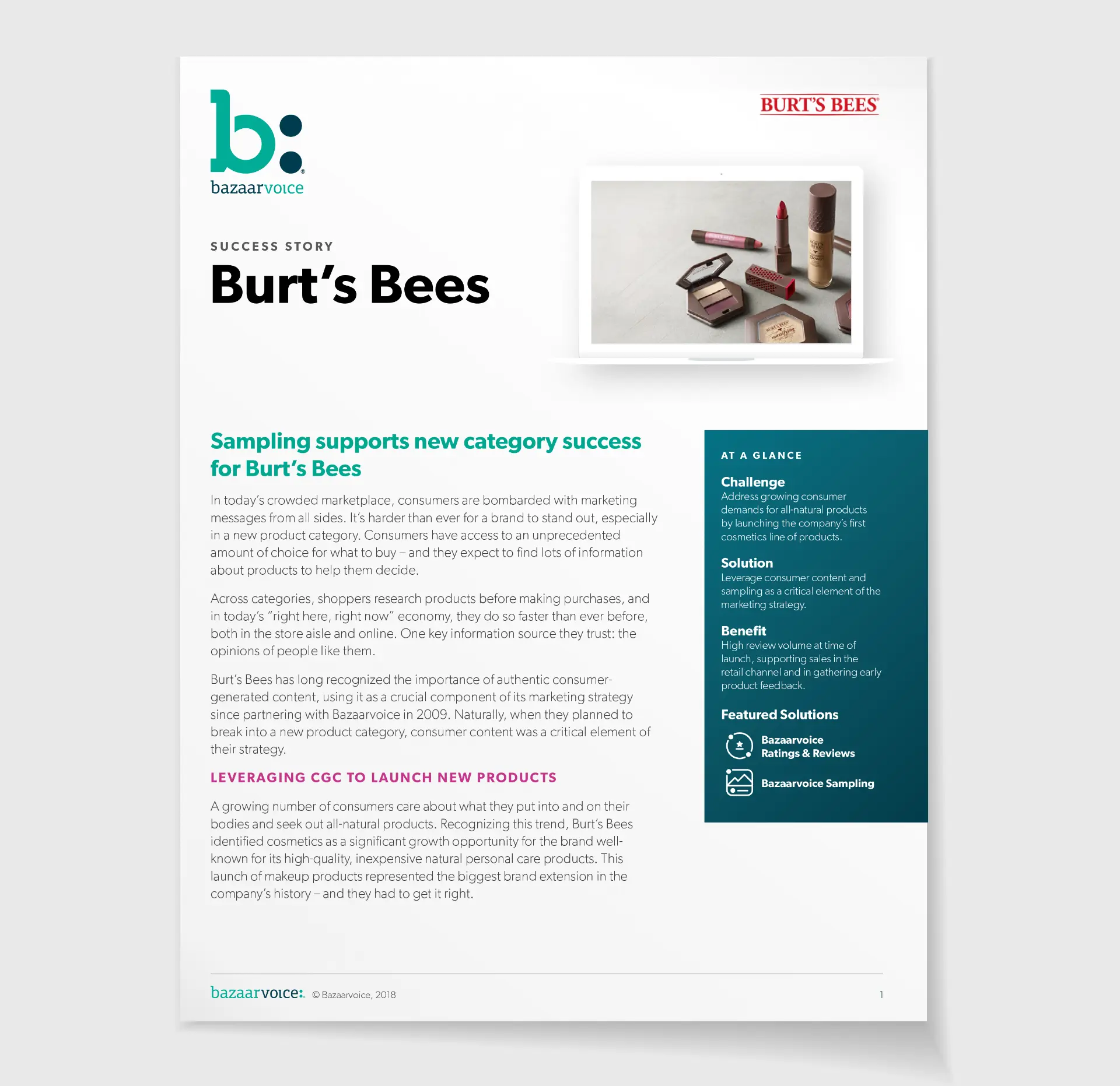 Bazaarvoice Burt's Bees case study design