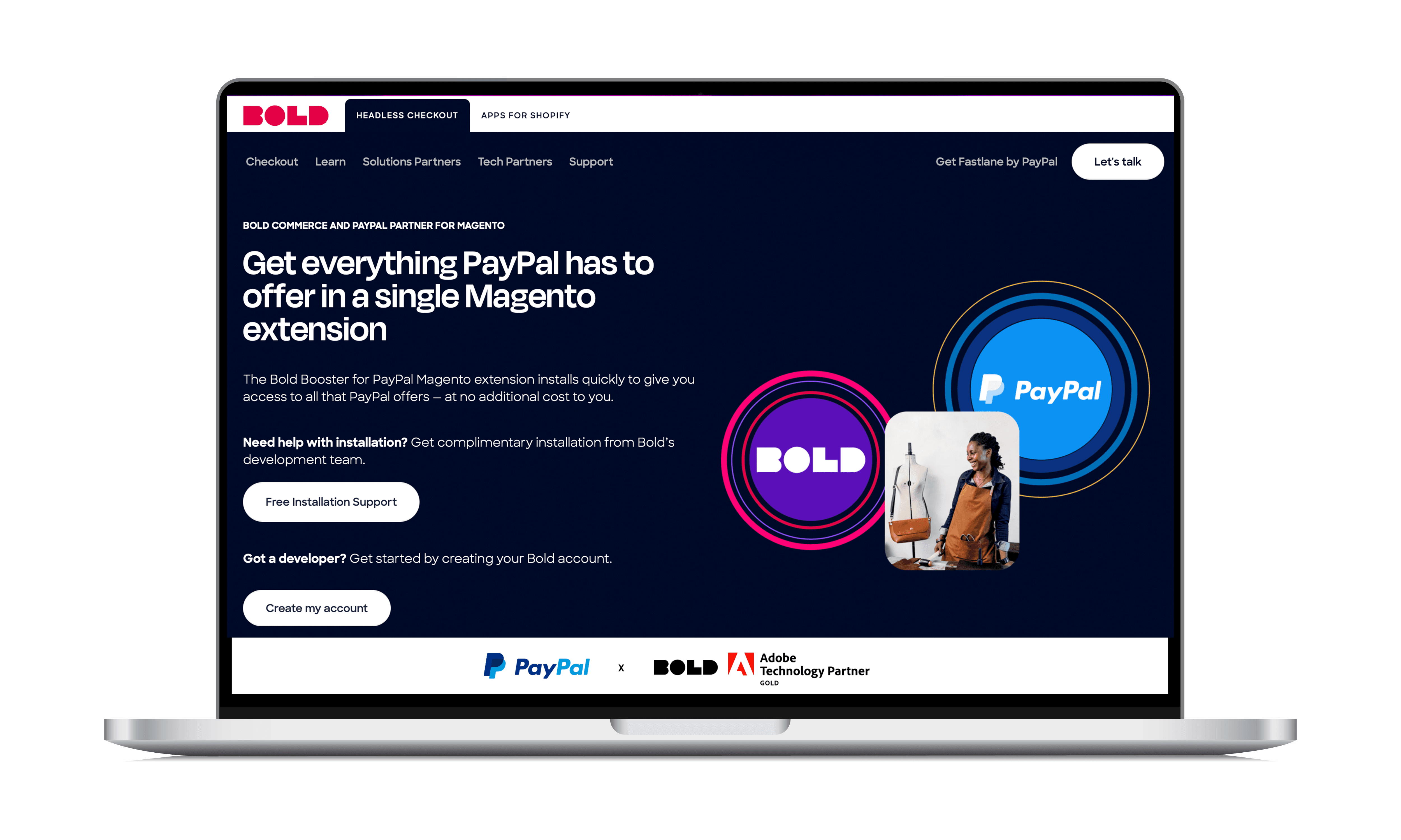 Bold X PayPal — Landing pages